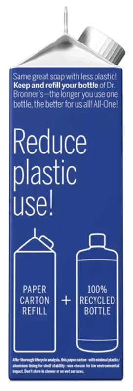 Dr. Bronner‘s Peppermint 32 Oz Refill Carton Eco-Friendly and Refreshing!