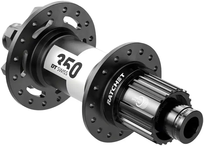 DT Swiss 350 Rear Hub – 12 x 157mm, 6-Bolt, Micro Spline, Black, 32H, 36pt