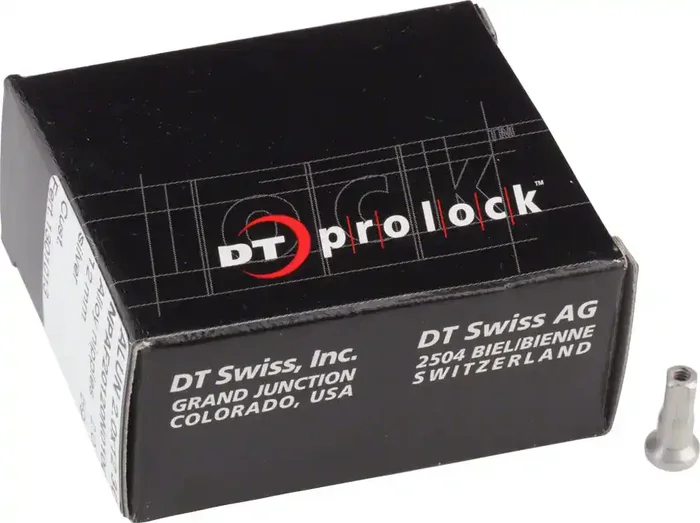 DT Swiss Pro Lock Aluminum Nipples 2.0 x 12mm, Silver, Box of 100