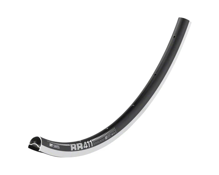 DT Swiss RR 411 Road Rim (Black) (Rim Brake) (Symmetric) (28H) (700c) (Tubeless) (18mm Internal Width)