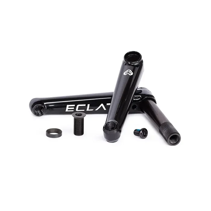 Eclat Tibia BMX Crankset with 22mm Spindle Heat-Treated 4130 CrMo Arms, Strong Street Performance, Multiple Arm Lengths