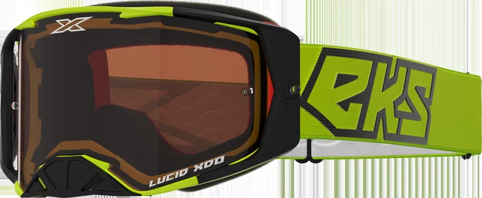 EKS Lucid Goggle Flo Yellow Auburn Lens