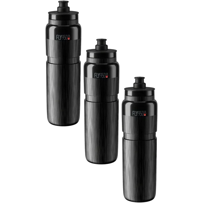 Elite Fly Tex Water Bottle Bundle – 950ml BPA-Free Plastic, Textured Grip, Lightweight Cycling Hydration