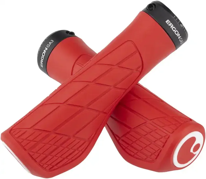 Ergon GA3 Grips – Risky Red, Lock-On Large Soft Compound Ergonomic Bicycle Grip