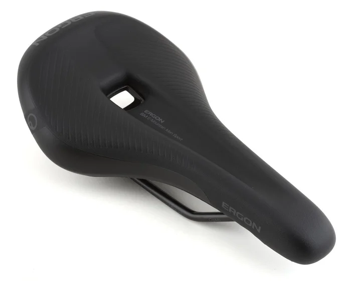 Ergon SM E-Mountain Sport Men’s Saddle (Black) (Chromoly Rails) (S/M) (143mm) (E-Bike)