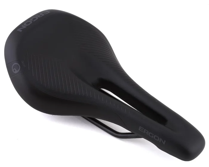Ergon SM E-Mountain Sport Women’s Saddle (Black) (Chromoly Rails) (S/M) (143mm) (E-Bike)