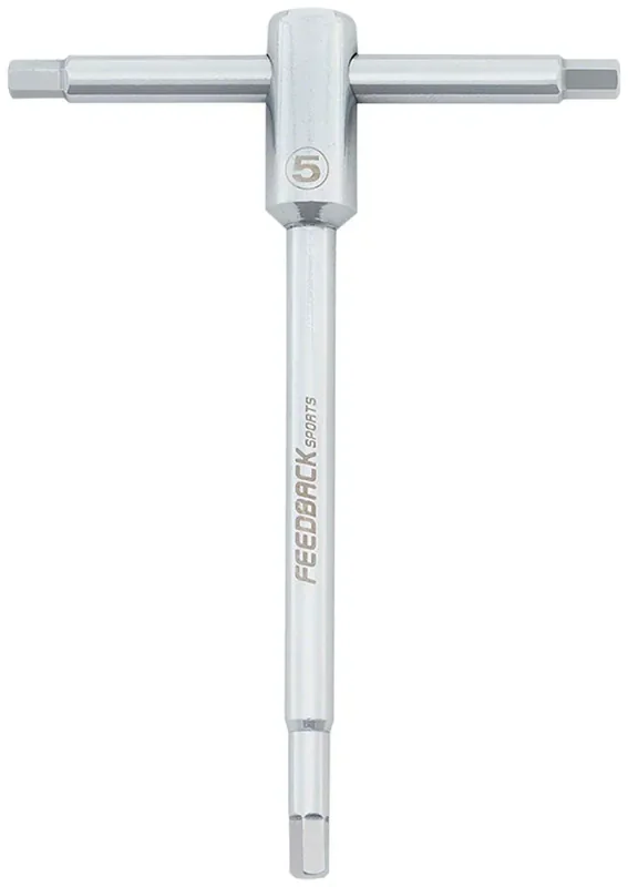 Feedback Sports T-Handle Hex Wrench – 5mm Made of S2 Steel, Strong & Durable
