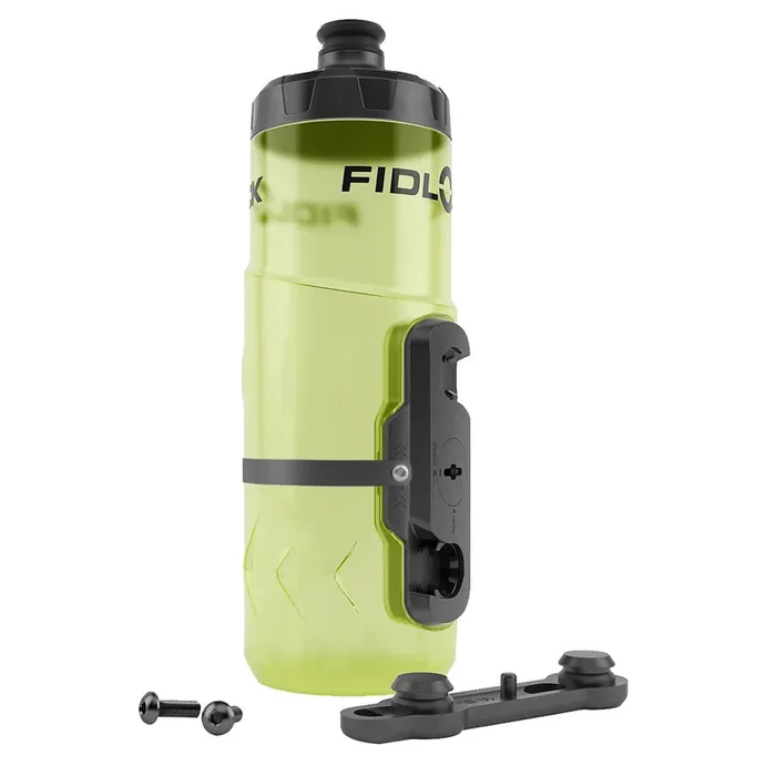 Fidlock BottleTwist Magnetic Water Bottle with Overmold – 20oz, Yellow, Secure Mounting, Durable Materials, Innovative Mechanical & Magnet Technology