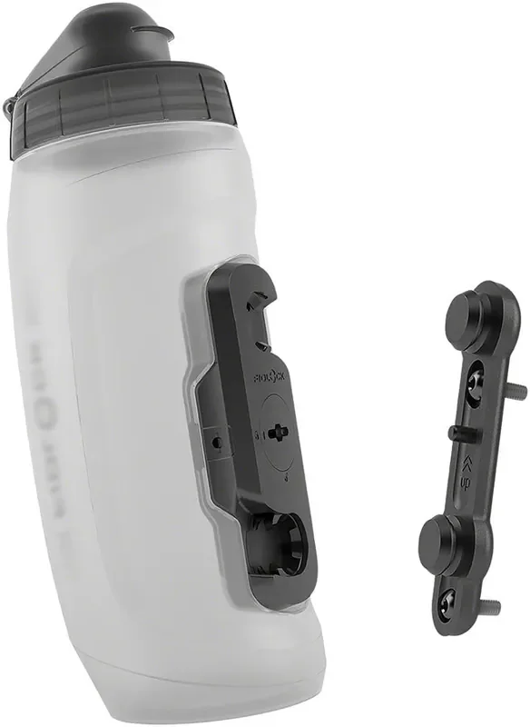 Fidlock TWIST Water Bottle Cage Set – Bike Base Mount, Bolt-On, 590ml, Clear