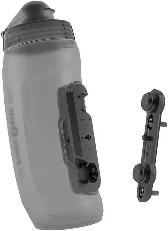 Fidlock TWIST Water Bottle Cage Set – Bike Base Mount, Bolt-On, 590ml, Smoke