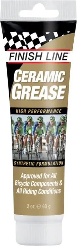 Finish Line Ceramic Grease 2 oz Tube Clear Non-staining Lubricant Teflon Oil
