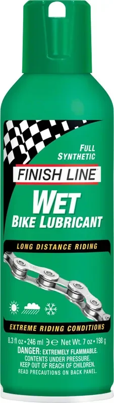 Finish Line WET Bike Chain Lube – 8oz, Aerosol