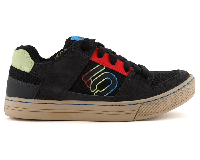 Five Ten Freerider Flat Shoes (Core Black/Carbon/Pulse Lime) (12)