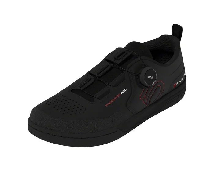 Five Ten Freerider Pro BOA Flat Pedal Shoes (Core Black/Red/FTWR White) (6)