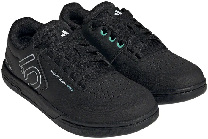 Five Ten Freerider Pro Flat Shoes – Womens Core BLK/Crystal White/Acid Mint 5