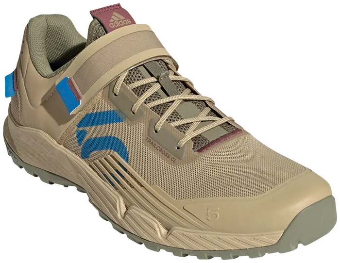 Five Ten Trailcross Mountain Clipless Shoes – Mens Beige Tone/Blue Rush/Orbit Green 6.5