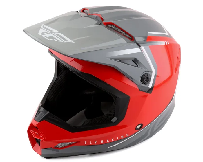 Fly Racing Kinetic Vision Full Face Helmet (Red/Grey) (2XL)