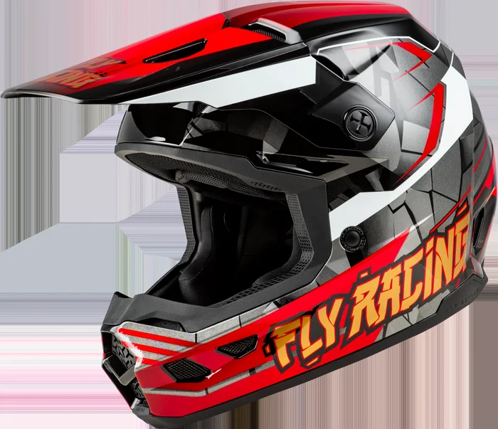 FLY RACING Youth Kinetic Scorched Red/Black/White Helmet