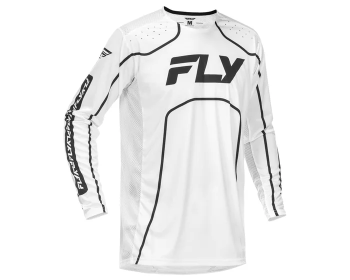 Fly Racing Youth Rayce Bicycle Jersey (White/Black) (Youth S)