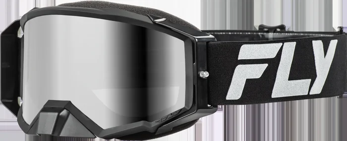 Fly Racing Zone Elite Goggle Black/Silver W/ Silver Mirror/Smoke Lens