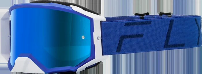 Fly Racing Zone Pro Goggle Blue W/ Sky Blue Mir/Sky Blue Lens