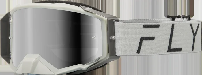 Fly Racing Zone Pro Goggle Grey W/ Grey Mirror/Smoke Lens
