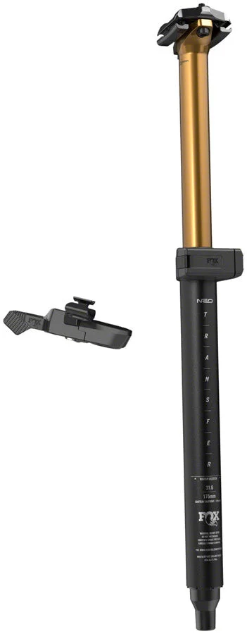 Fox Shox FOX Transfer Factory Neo Wireless Dropper Seatpost – 34.9 mm 125 mm Internal Routing Kashima Coat