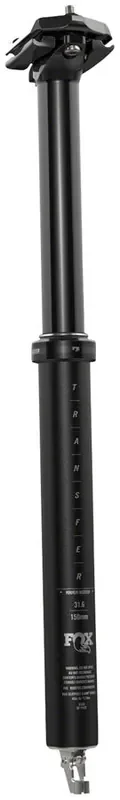 FOX Transfer Performance Elite Dropper Seatpost – 31.6 mm, 120 mm, Internal Routing, Anodized Black