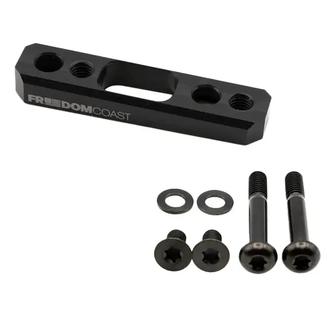 Freedom Coast Flat Mount Brake Adapter, Rear, 22mm Bolts, +20, Black