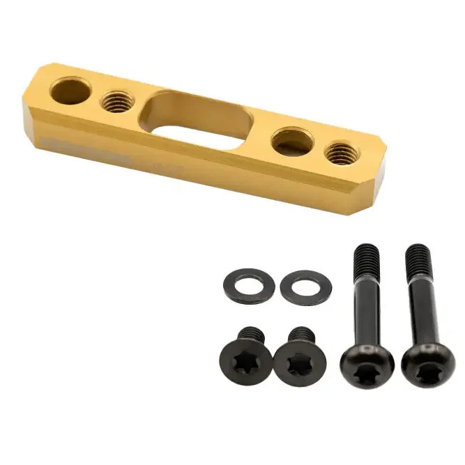 Freedom Coast Flat Mount Brake Adapter, Rear, 32mm Bolts, +20, Gold