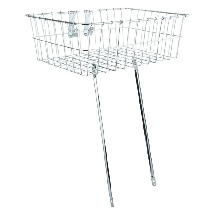 Front Bike Basket Wald Products 139 Silver Steel 18x13x6`