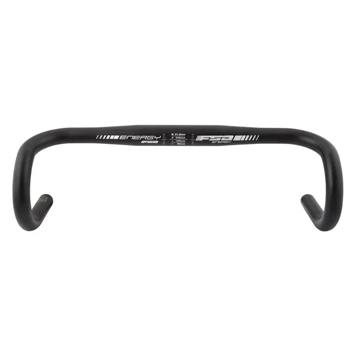 FSA Energy Traditional Drop Handlebar 31.8mmDrop 150mm 44cm Black Aluminum