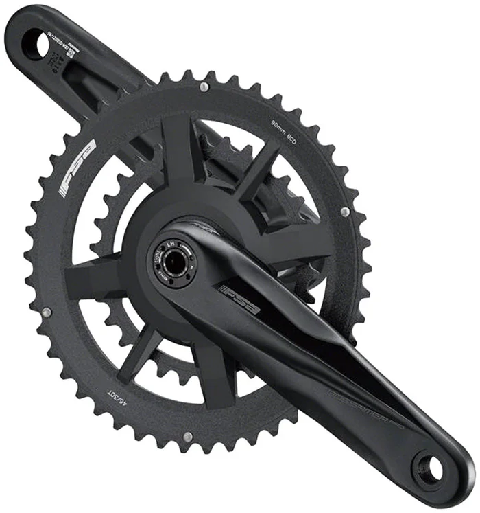 FSA Gossamer Pro AGX+ 2x Crankset – 172.5mm 11-Speed 46/30t DM/90 BCD 24mm MegaExo Spindle N11 BLK