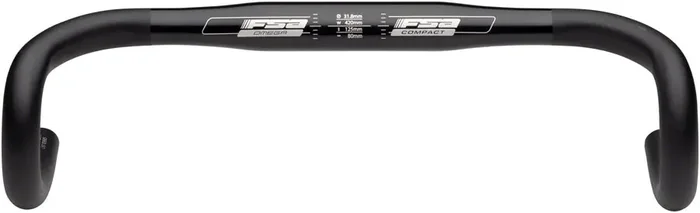 FSA Omega Compact Aluminum Road Drop Handlebars – Lightweight, Ergonomic Bike Components with Double Width Cable Groove & 4° Bend Options