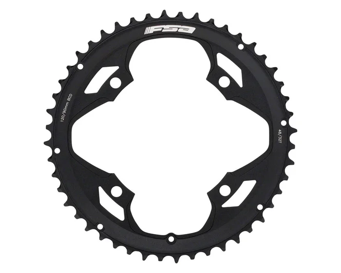 FSA Omega/Vero Pro Road Double Chainring (Black) (2 x 10/11 Speed) (Outer) (120mm BCD) (48T)