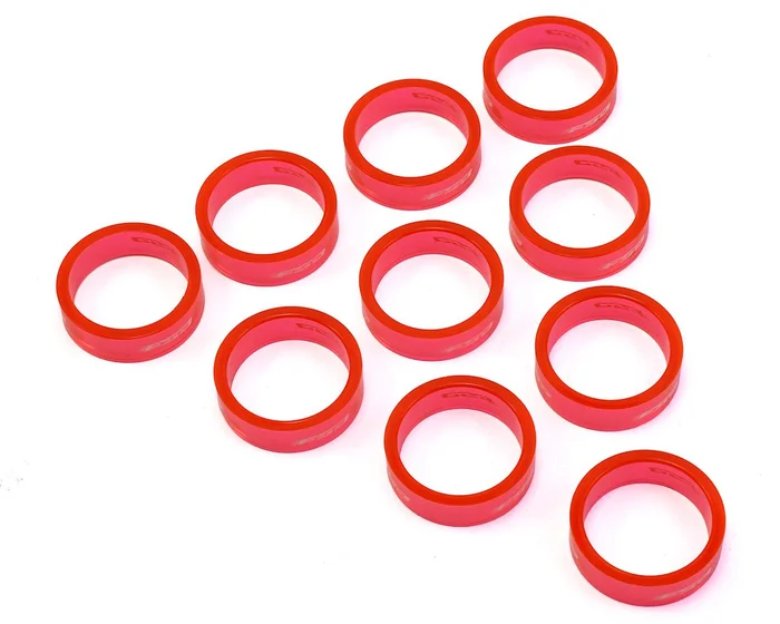 FSA PolyCarbonate Headset Spacers (Red) (1-1/8″) (10) (10mm)