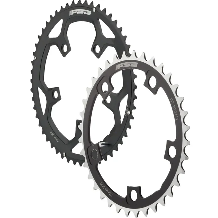 FSA Pro Road Chainring Bundle 52t & 36t Aluminum CNC Machined 10/11-Speed for Road Cycling