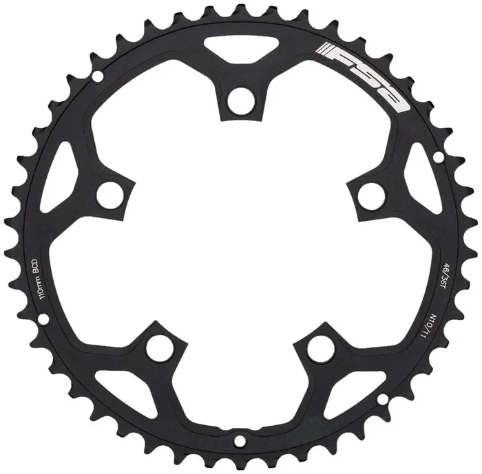 FSA Tempo Pro Road Chainring 46t 110 BCD 5-Bolt Steel 8/9/10/11-Speed