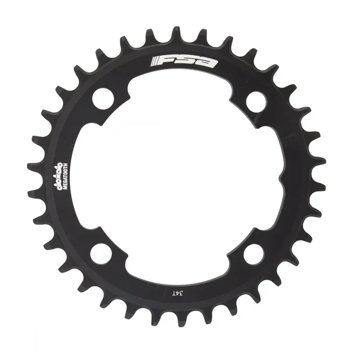 Full Speed Ahead Megatooth Chainring 34T 104 BCD 4-Bolt 1×10/11-Spd Aluminum Blk