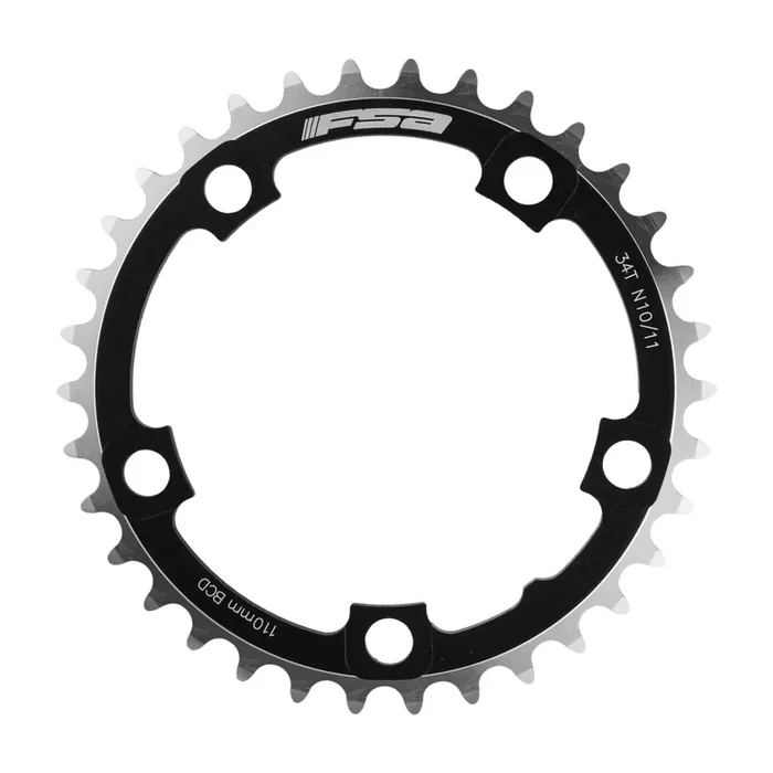 Full Speed Ahead Pro Road Alloy 34T 110mm 5-bolt Black/Silver
