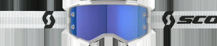 Fury Goggle White Blue Chrome Works