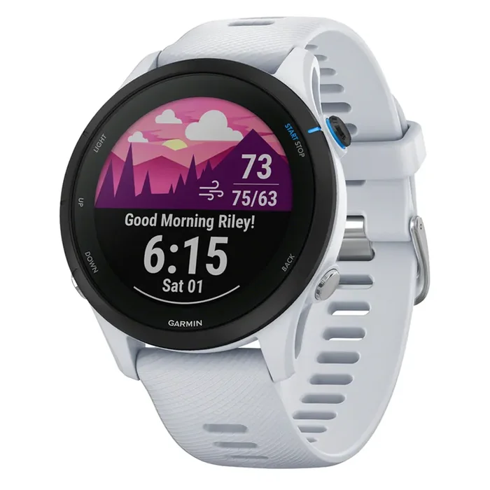 Garmin Forerunner 255 Music GPS Smartwatch – 45.6mm, Whitestone