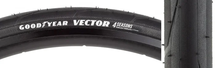 Goodyear Vector 4Seasons Tire Tubeless Folding Black Dynamic Silica4 700 x 25 GR.012.25.622.V003.R