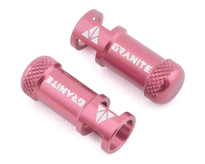 Granite-Design Juicy Nipples Presta Valve Core Remover Caps (Pink) (2)