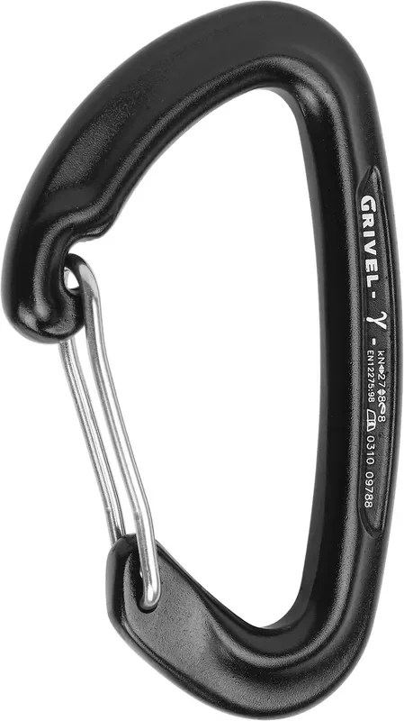 Grivel Gamma Wire Gate Anodized Single Carabiner – Lightweight and Durable Climbing Gear