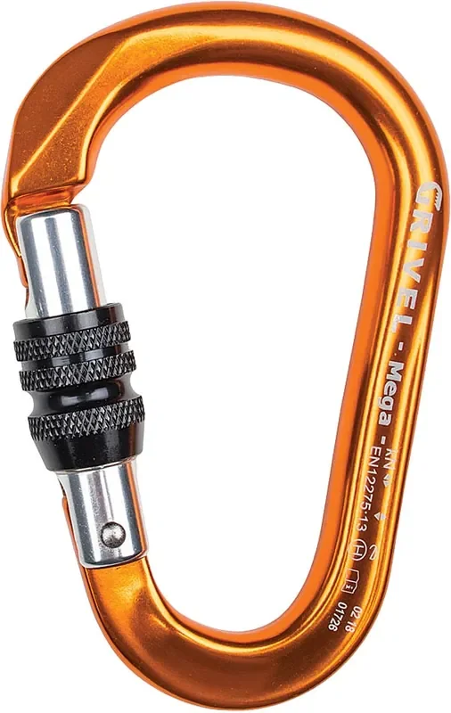 Grivel Mega HMS K6N SG Anodized Gold Single Carabiner – Secure Your Climbing Gear with Style