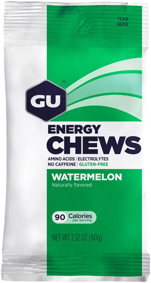 GU Energy Chews – Watermelon, Box of 12 Bags