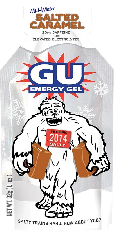 Gu Gu Gu Salted Caramel Energy Food Fuel Your Day with Sweet and Salty Goodness! Pack of 24