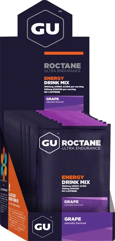 GU Roctane Energy Drink Mix – Grape, Box of 10