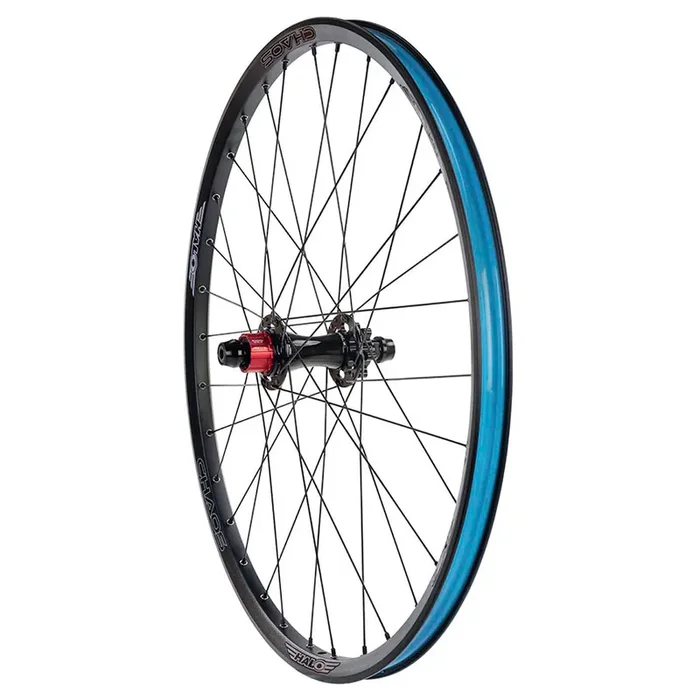 Halo Chaos 26″ Dirt Jump MTB Wheelset SupaDrive MTSS Hub, Tubeless-Ready, Brass Spokes, Black, 32 Holes, Heavy-Duty Performance